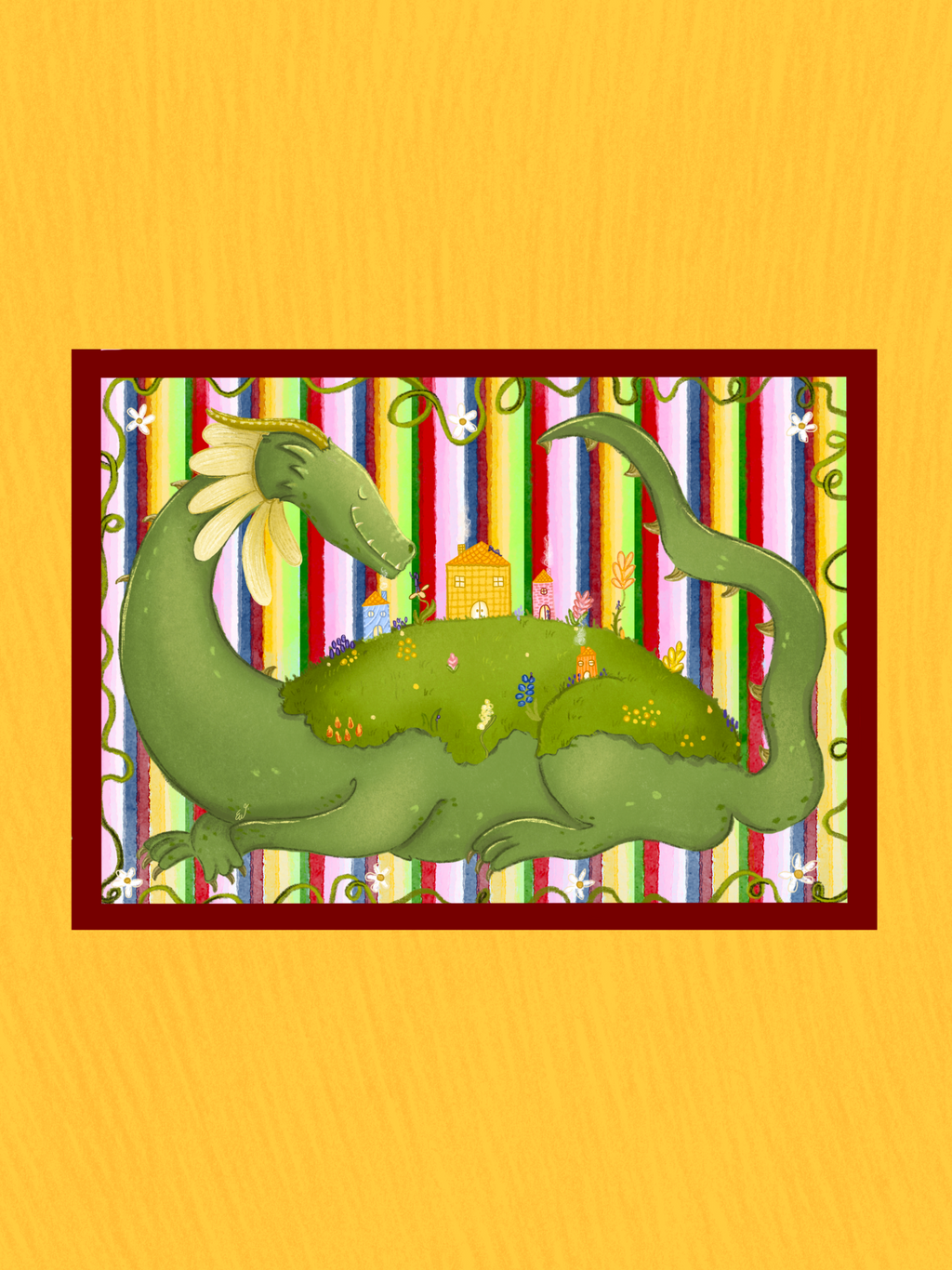 Postkarte Frühlingsdrache